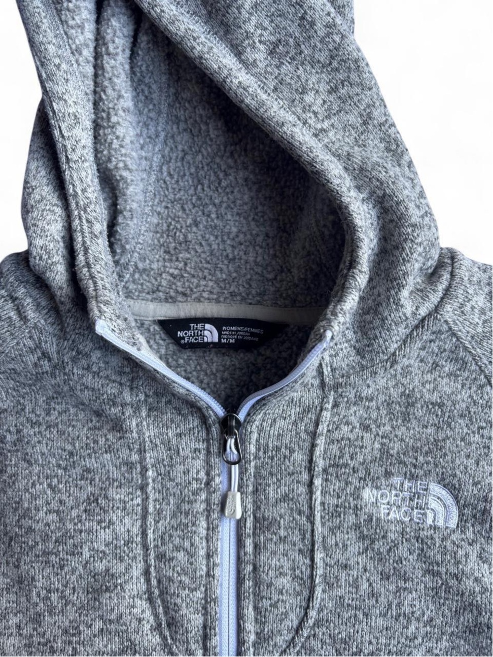 The North Face Women's Gray Hooded Half-Zip Pullover - Picture 2 of 2